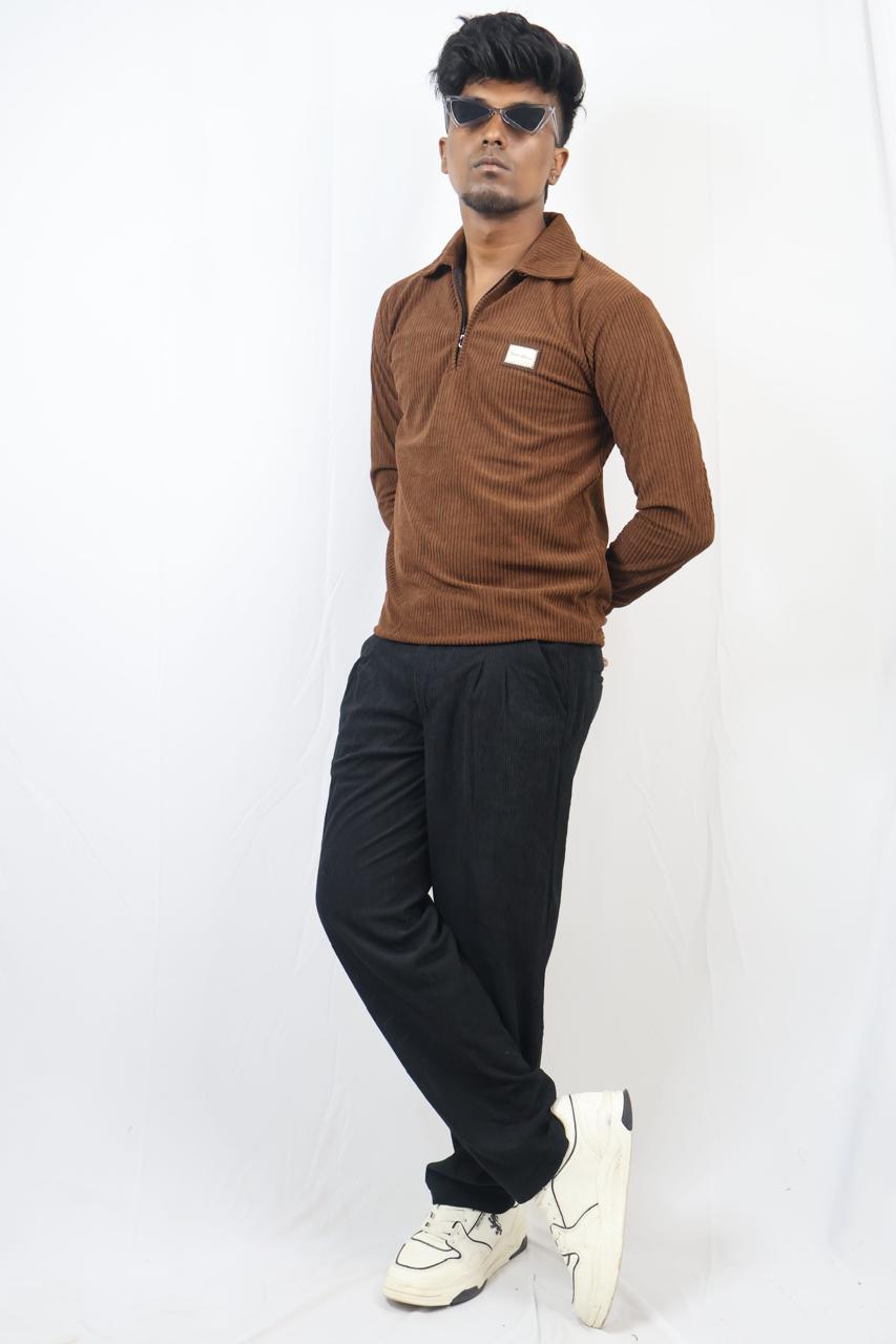 Brown-Courdroy T-Shirt