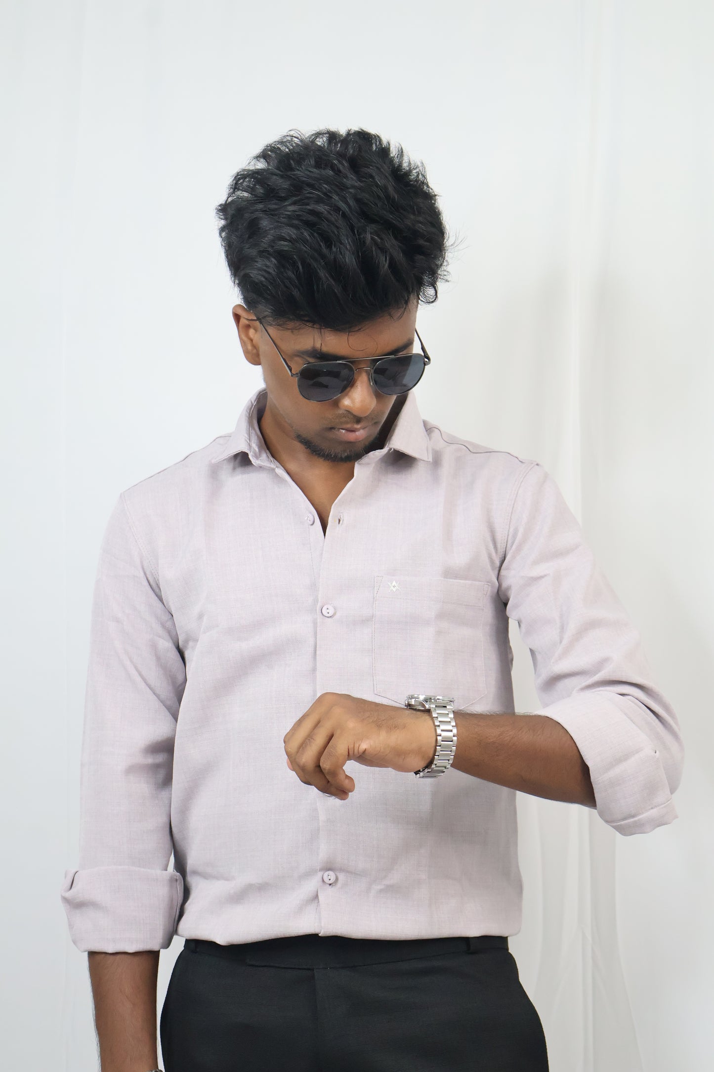 Lavender-linen Shirt