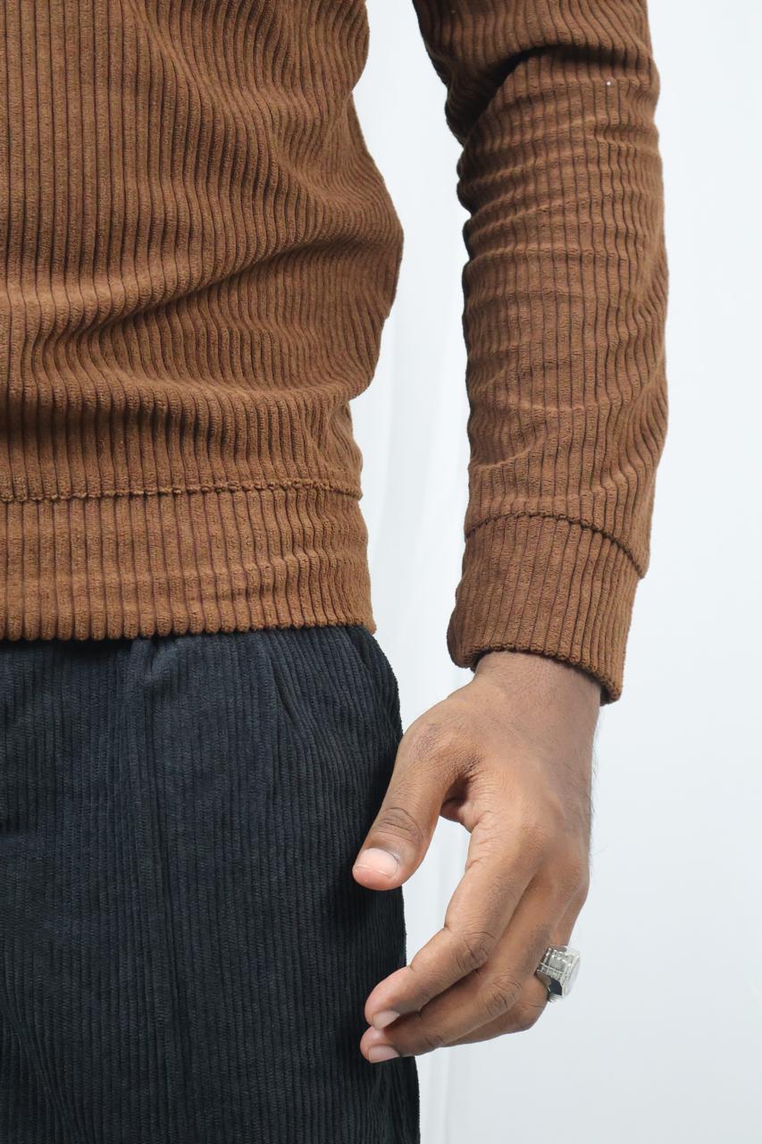 Brown-Courdroy T-Shirt