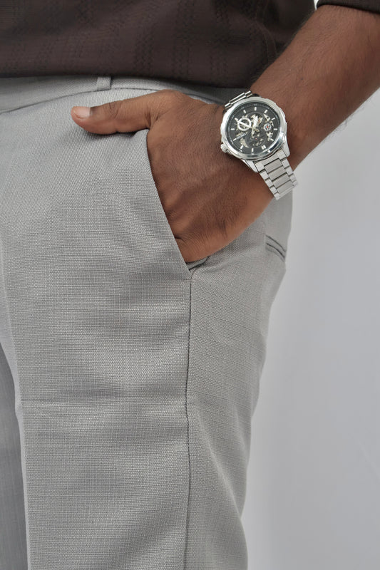 Grey-linen Pant