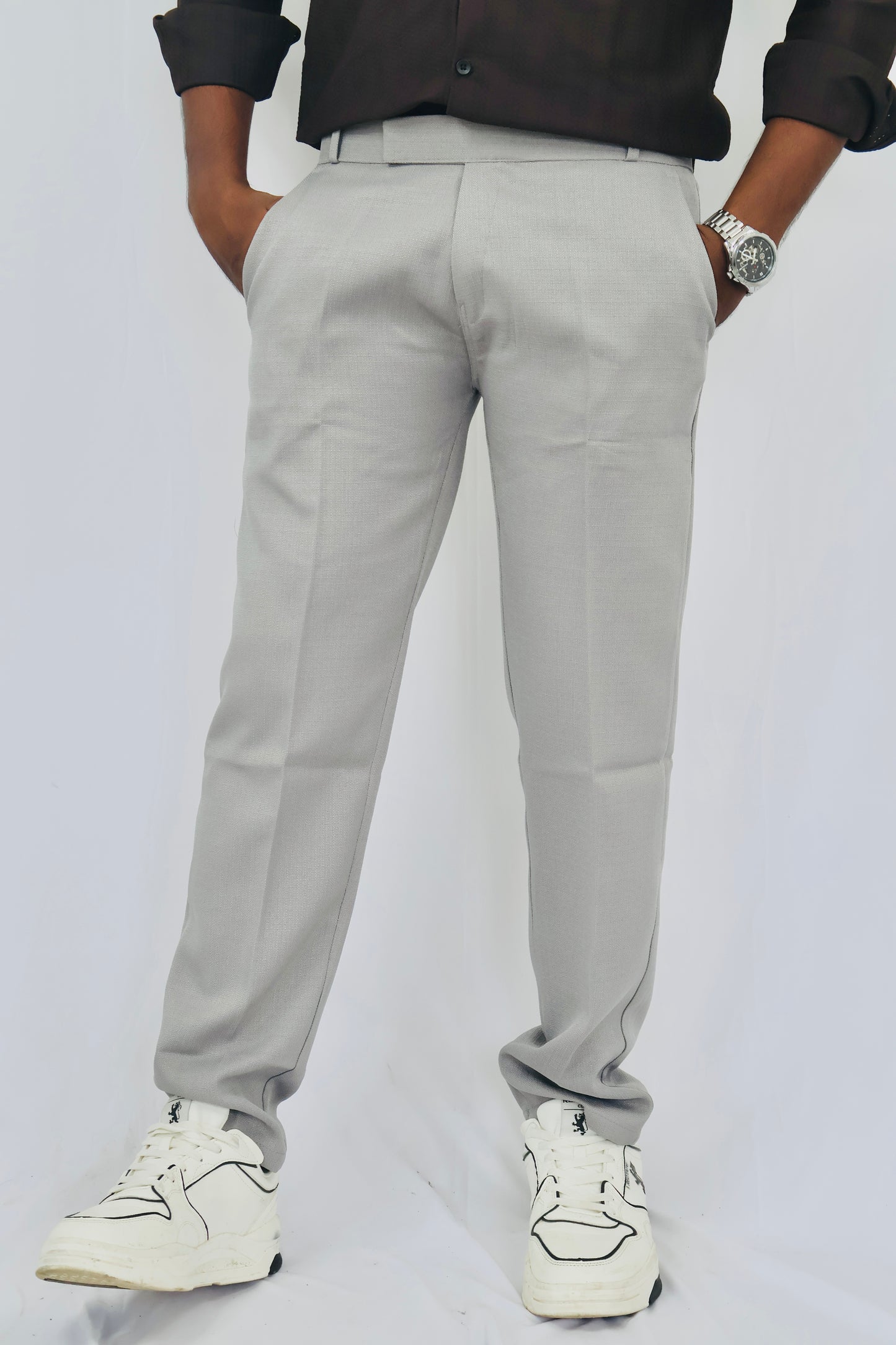 Grey-linen Pant
