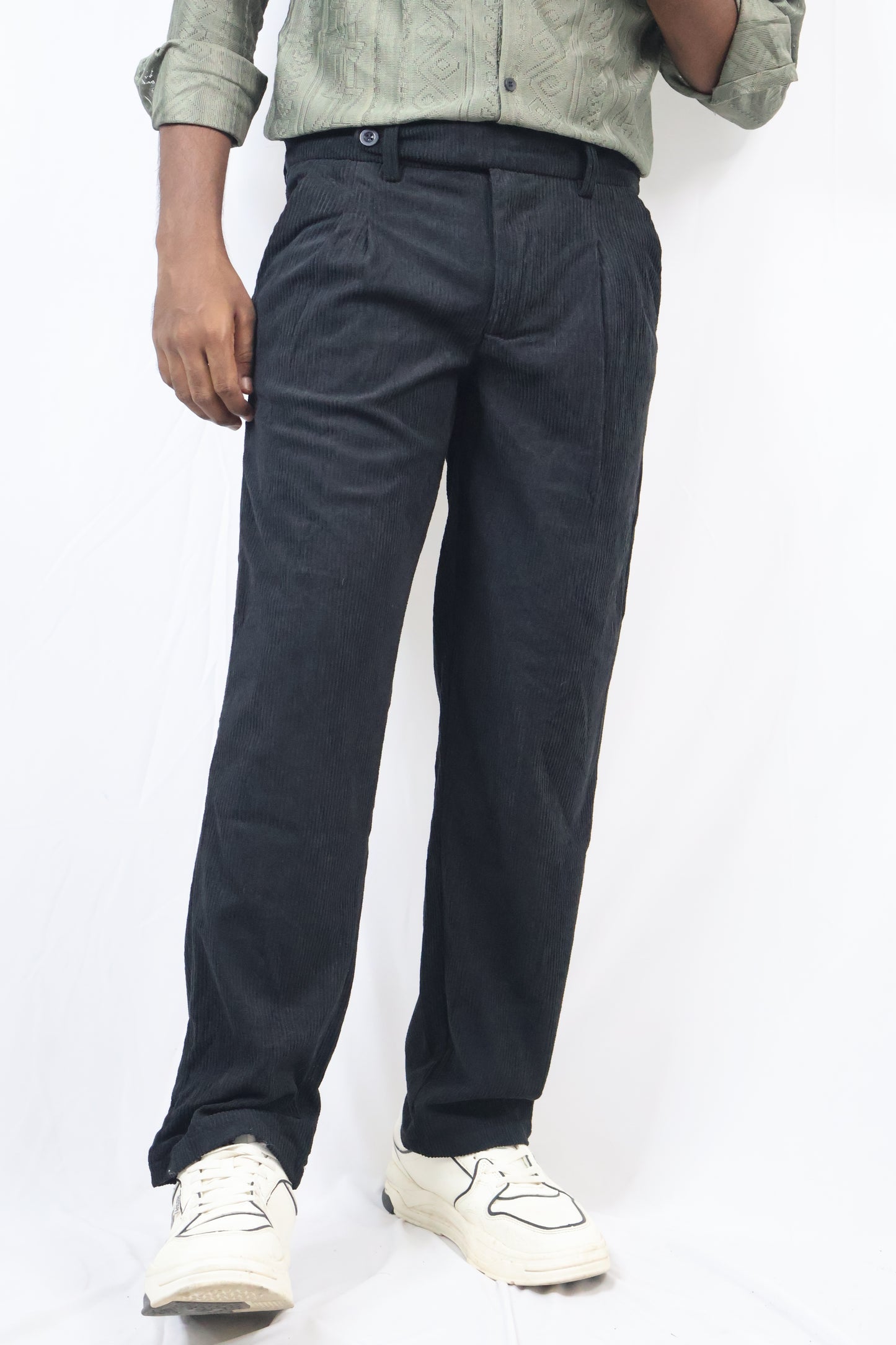 Black Courdroy Gurkha-Pant