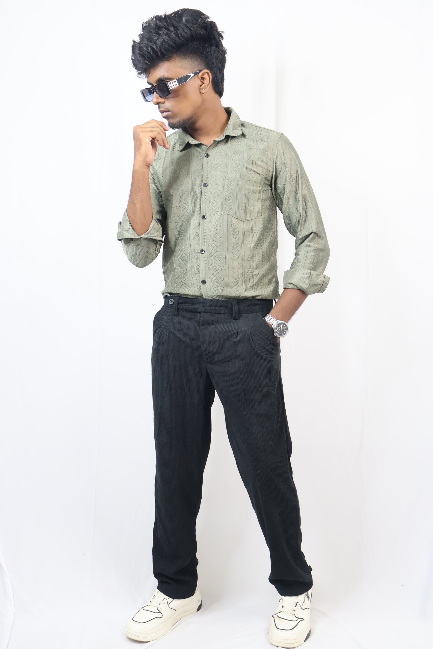 Black Courdroy Gurkha-Pant