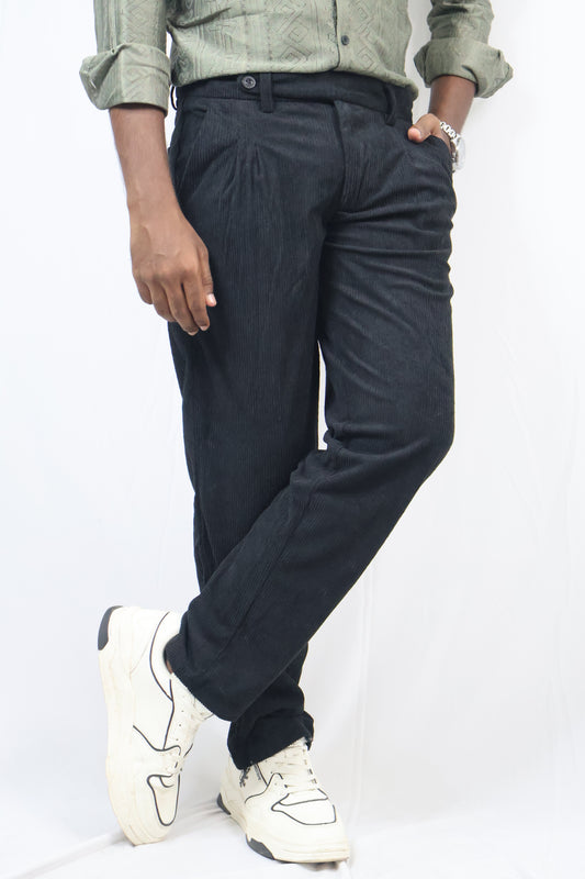 Black Courdroy Gurkha-Pant