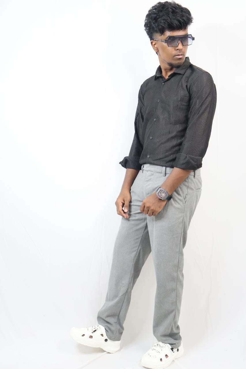 Grey courdroy gurkha-Pant