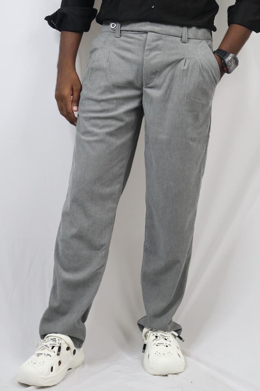 Grey courdroy gurkha-Pant