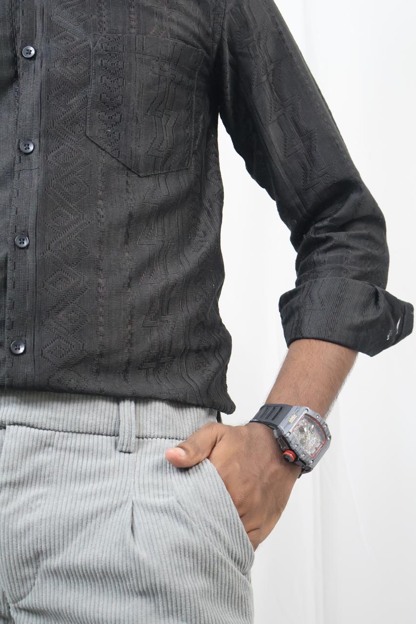 Grey courdroy gurkha-Pant