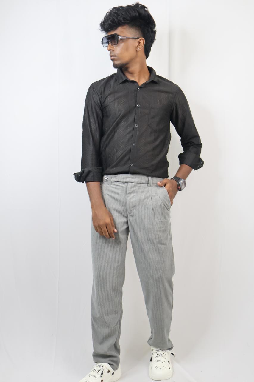 Grey courdroy gurkha-Pant
