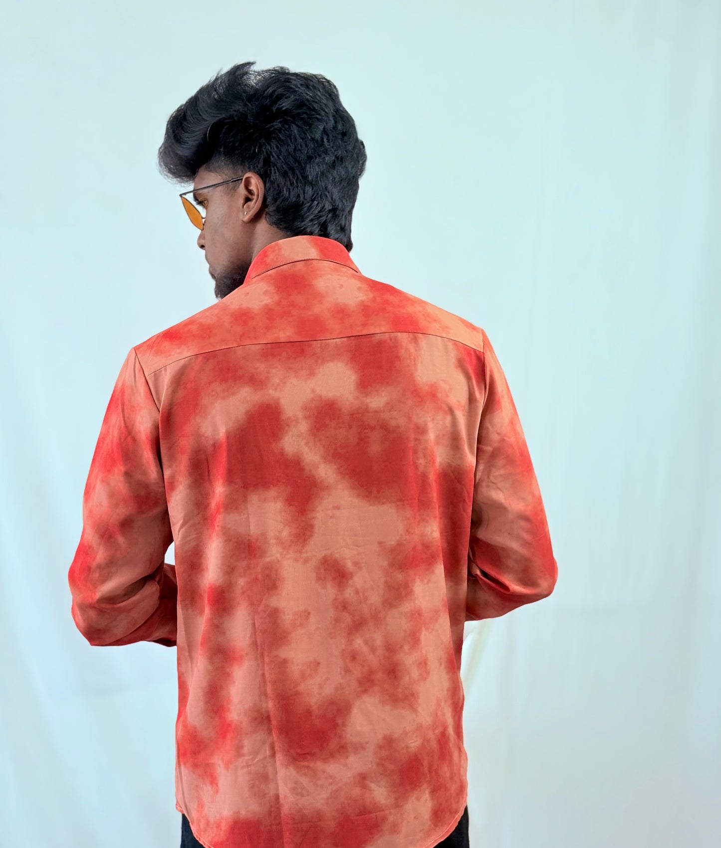 Orange-casual Shirt