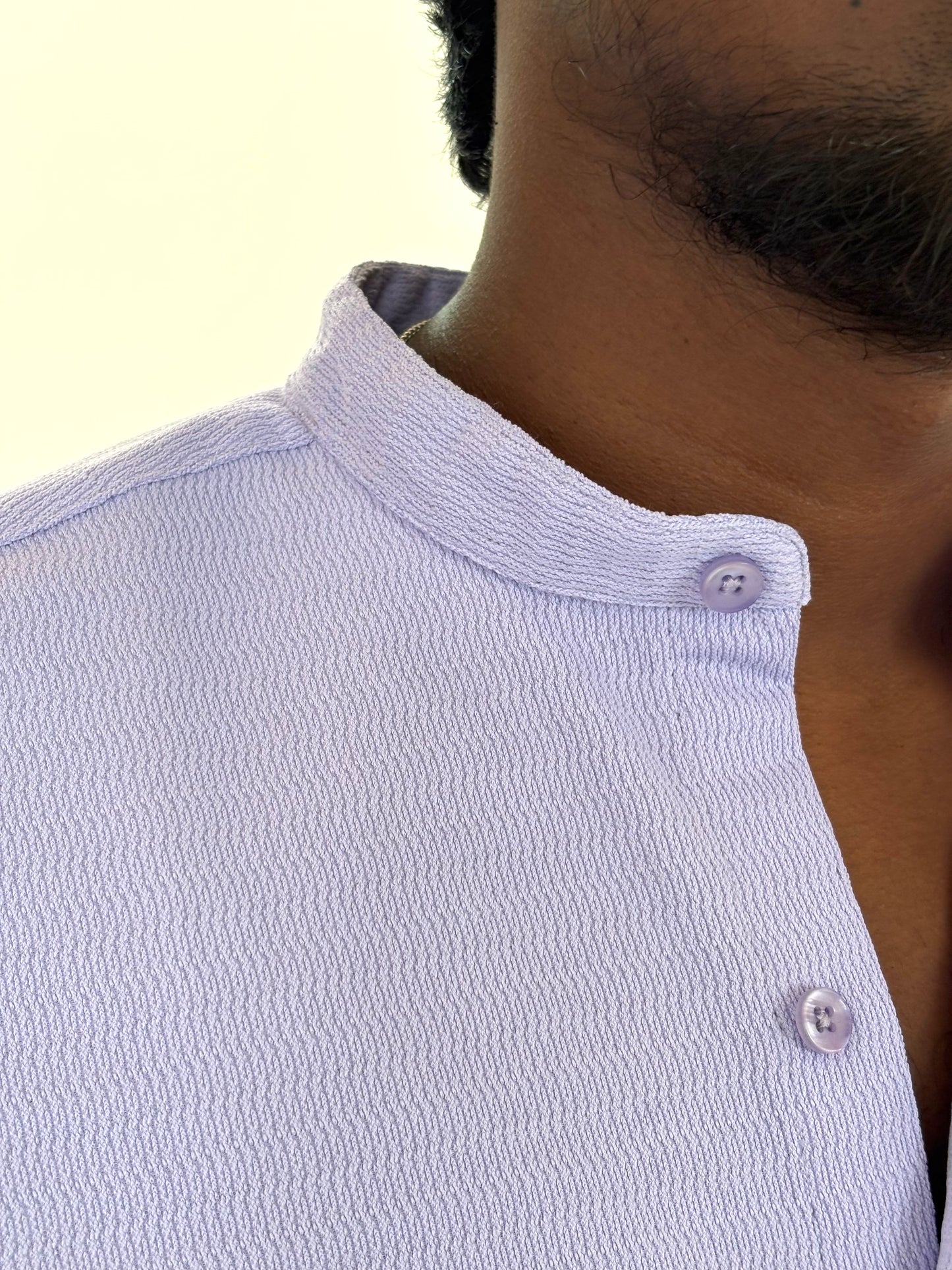 Purple-Chinese collar Shirt